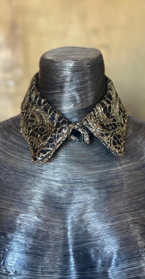 GOLDEN CASHMERE PRINT COLLAR