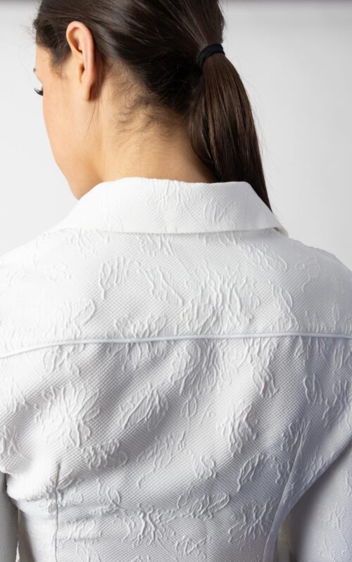 JEANS SHIRT, WHITE GARDENIA PRINT