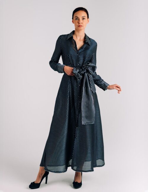 SHIRT-DRESS HONEY COMB PRINT